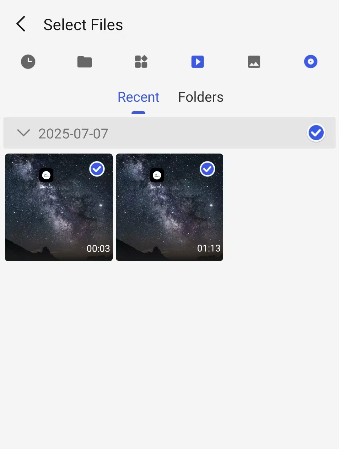 Select Files Icon